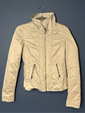 Bershka Beige Women's Zip-Up Jacket